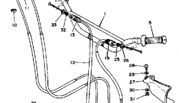 Handlebar - Cable для мотоцикла YAMAHA TT250H1981 г. 