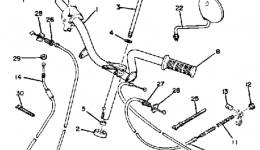 Steering Handle - Cable для мотоцикла YAMAHA QT50K1983 г. 