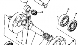 Crankshaft - Piston для мотоцикла YAMAHA IT465J1982 г. 