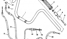 Handlebar Cable для мотоцикла YAMAHA ROUTE 66 (XV250A)1990 г. 
