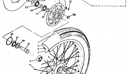 Front Wheel (Xs2) Tx650 for мотоцикла YAMAHA XS11970 year 