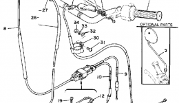 Handlebar Cable for мотоцикла YAMAHA DT125G1980 year 