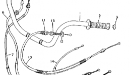 Handlebar Cable для мотоцикла YAMAHA VIRAGO 750 (XV750W)1989 г. 