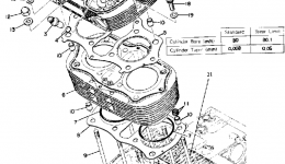 Cylinder Head - Cylinder for мотоцикла YAMAHA TX750A1974 year 