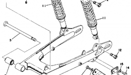 Rear Arm - Rear Cushion - Chain Case для мотоцикла YAMAHA DT125C1976 г. 