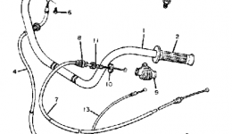 Handlebar Cable для мотоцикла YAMAHA XV920MK1983 г. 