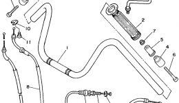 Steering Handle Cable для мотоцикла YAMAHA VIRAGO 250 (XV250GC) CA1995 г. 