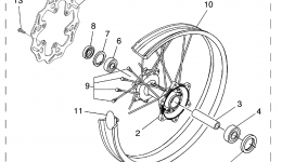 Rear Wheel Kit для мотоцикла YAMAHA COMPETITION (YZ250L1)1999 г. 