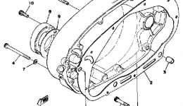 Crankcase Cover (Right) для мотоцикла YAMAHA XS650SE-111978 г. 
