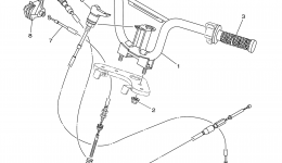 Steering Handle Cable for мотоцикла YAMAHA TT-R50E (TTR50EW)2007 year 