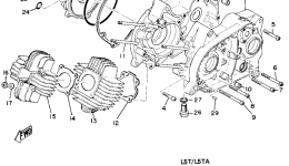 Crank Case для мотоцикла YAMAHA L5T1969 г. 