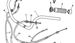 Steering Handle Cable для мотоцикла YAMAHA VIRAGO 1100 (XV1100FC) CA1994 г. 