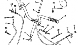 Handlebar - Cable для мотоцикла YAMAHA YAMAHOPPER (QT50L)1984 г. 