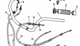 Steering Handle Cable для мотоцикла YAMAHA VIRAGO 1100 (XV1100JC) CA1997 г. 