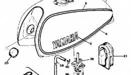 Топливный бак для мотоцикла YAMAHA DT250A1974 г. 