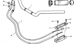 Steering Handle Cable for мотоцикла YAMAHA V-MAX 1200 (VMX12J)1997 year 