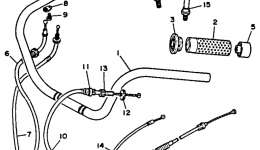 Handlebar Cable для мотоцикла YAMAHA VIRAGO 750 (XV750E)1993 г. 
