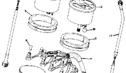 Измерительные приборы / Спидометр / Тахометр для мотоцикла YAMAHA RD250B1975 г. 