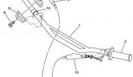 Steering Handle Cable для мотоцикла YAMAHA YZ125 (YZ125J1)1997 г. 