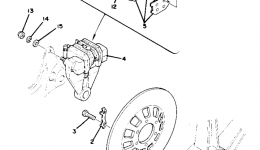 Rear Disc Brake - Caliper for мотоцикла YAMAHA XS750SE1978 year 