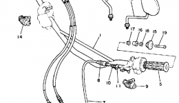 Handlebar - Cable для мотоцикла YAMAHA XT350W1989 г. 