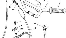 Handlebar - Cable для мотоцикла YAMAHA Y-ZINGER (PW80D)1992 г. 