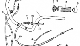 Handlebar Cable для мотоцикла YAMAHA VIRAGO 1100 (XV1100A)1990 г. 