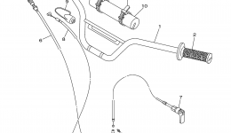 Steering Handle Cable для мотоцикла YAMAHA TT-R90E ELETRIC (TTR90EV)2006 г. 