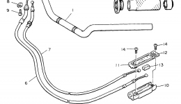 Steering Handle Cable for мотоцикла YAMAHA V-MAX 1200 (VMX12HC) CA1996 year 