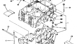 Крышка картера для мотоцикла YAMAHA XS400-2E1978 г. 