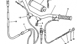 Handlebar - Cable для мотоцикла YAMAHA Y-ZINGER (PW50T)1987 г. 