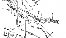 Handlebar - Cable for мотоцикла YAMAHA YZ465H1981 year 