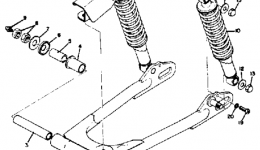 Swing Arm Rear Shocks Chain Case for мотоцикла YAMAHA RD3501973 year 