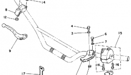 Handle Switch - Lever для мотоцикла YAMAHA IT425G1980 г. 