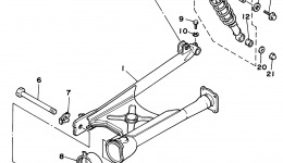 Rear Arm Suspension для мотоцикла YAMAHA VIRAGO 535 (XV535H)1996 г. 