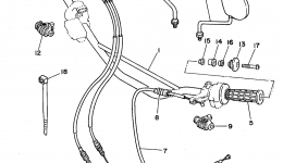 Steering Handle Cable для мотоцикла YAMAHA XT350K1998 г. 