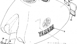 Топливный бак для мотоцикла YAMAHA IT400F1979 г. 