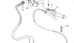 Steering Handle Cable для мотоцикла YAMAHA TZ250 (TZ250N)2001 г. 