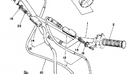 Handlebar - Cable for мотоцикла YAMAHA IT425G1980 year 