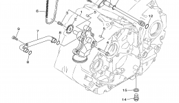 Масляный насос для мотоцикла YAMAHA BOLT R-SPEC (XVS95CECGY) CA2014 г. 