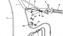 Handlebar - Cable for мотоцикла YAMAHA RT180E1993 year 