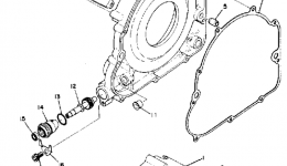 Crankcase Cover - Tachometer Gear для мотоцикла YAMAHA TZ750A1974 г. 