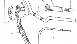 Steering Handle Cable for мотоцикла YAMAHA SECA II (XJ600SGC) CA1995 year 