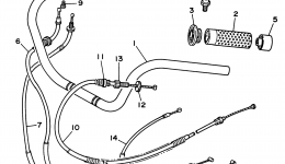 Steering Handle Cable для мотоцикла YAMAHA VIRAGO 1100 (XV1100HC) CA1996 г. 