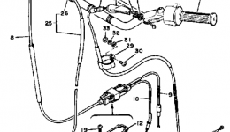 Handlebar - Cable for мотоцикла YAMAHA DT175H1981 year 