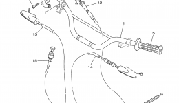 Steering Handle Cable for мотоцикла YAMAHA TTR125 (TTR125MC) CA2000 year 