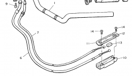 Steering Handle Cable для мотоцикла YAMAHA V-MAX 1200 (VMX12K)1998 г. 
