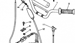 Handlebar - Cable for мотоцикла YAMAHA PW80K1983 year 