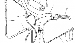 Handlebar - Cable для мотоцикла YAMAHA Y-ZINGER (PW50A)1990 г. 