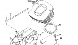 Crankcase - Cylinder для мотоцикла YAMAHA ATMX1973 г. 